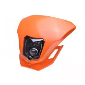 Lámpa első LED-es + idom narancssárga