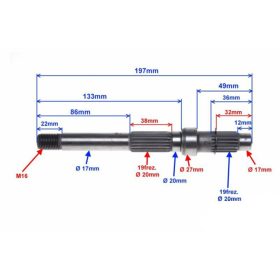 Hátsó tengely (végáttétel) ATV 150ccm automata