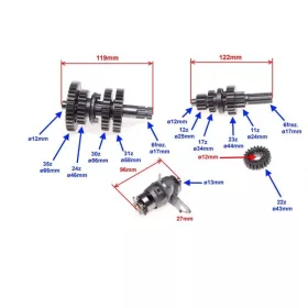 Váltó fogaskerék szett 3+1 sebességes ATV 110ccm