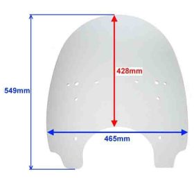Szélvédő plexi 480mm x 560mm