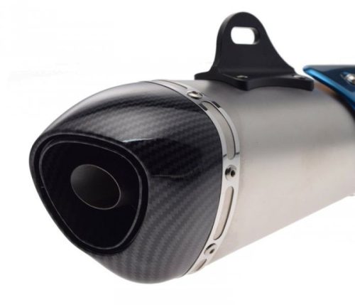 Kipufogó dob ezüst-karbon univerzális