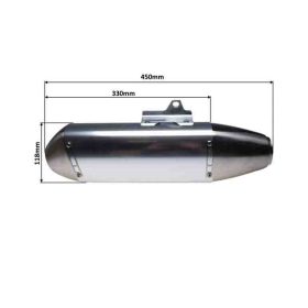 Kipufogó dob ezüst univerzális tip II.