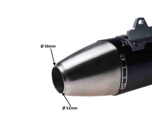 Kipufogó dob fekete univerzális