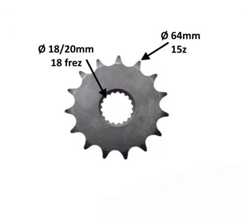 Lánckerék első 428 15 fogas Suzuki GN125