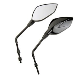 Tükör szett fekete 8mm-es hosszú menetes szárral