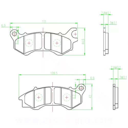 Fékbetét LONGJIA EASYMAX 125cc E4 / KEEWAY 125CC