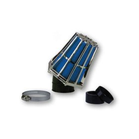 Levegőszűrő sport R-EVOLUTION 28/35mm 30 fokos KRÓM/KÉK