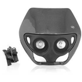 Lámpa első halogén + idom karbon