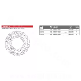   Féktárcsa SUZUKI BURGMAN 250CC 2003-2006 / 400-650CC 2004-2024  Ø260mm BRENTA