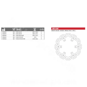 Féktárcsa YAMAHA TMAX 500CC 2001-2007 Ø267mm BRENTA
