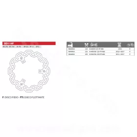 Féktárcsa YAMAHA XMAX 125 / 250CC 2011-16  D: 245MM BRENTA