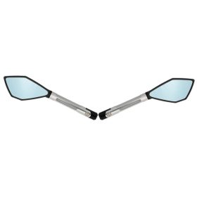 Tükör szett ECHO ALU CNC fekete/ezüst