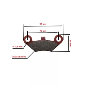Fékbetét CF MOTO 450/520/550/800 első
